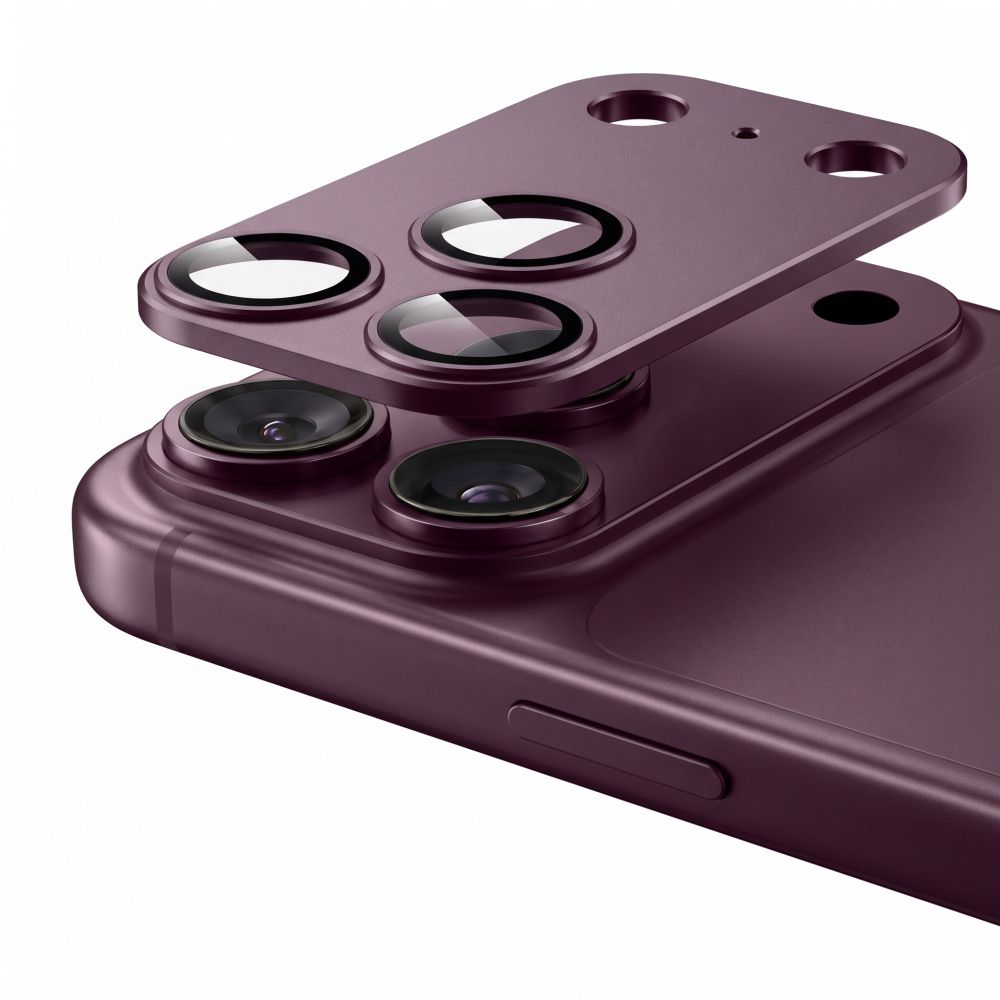 Tech-Protect Camfull Fit+ Προστατευτικό Κάμερας για iPhone 17 Pro - iPhone 18 Pro - Burgundy