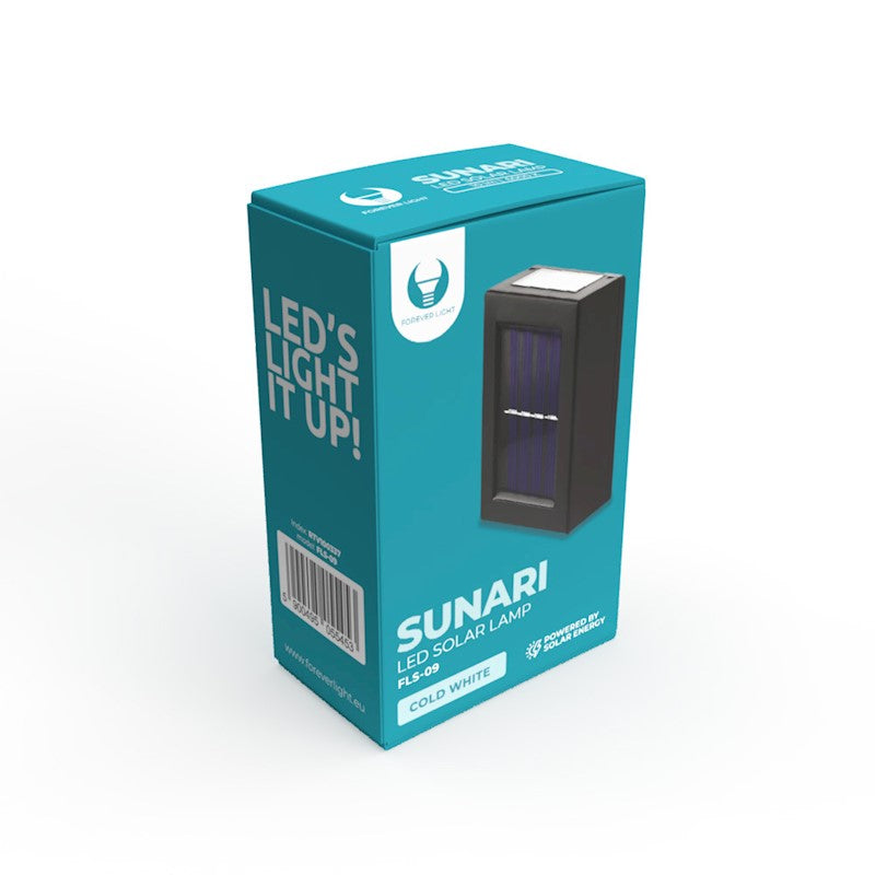 Forever Light Solar LED Lamp SUNARI FLS-09 10lm 300mAh Li-Ion - Φωτιστικό LED Εξωτερικού Χώρου σε Μαύρο χρώμα