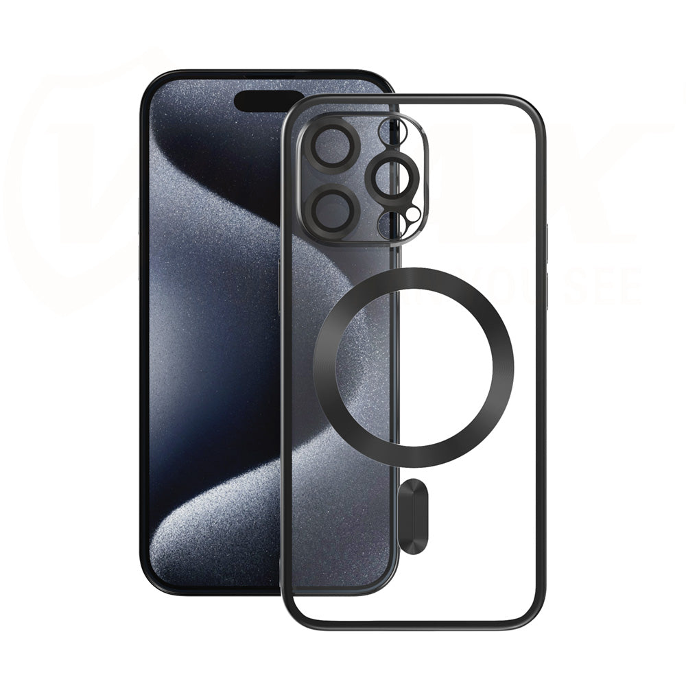 Vmax - Electroplating Mag Tpu Case For Iphone 15 Pro Max - Θήκη Προστασίας Iphone 15 Pro Max Σε Μαύρο Χρώμα – Θήκη για κινητό από το PhoneBazaar.gr