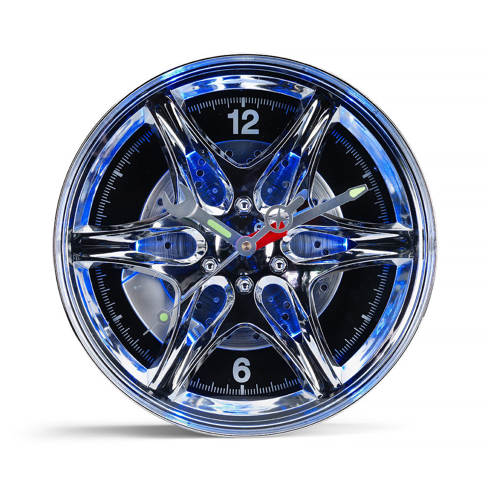 The Source Led Wheel Rim Clock- Φωτιζόμενο Ρολόι Τοίχου Σε Σχήμα Τροχού – Θήκη για κινητό από το PhoneBazaar.gr