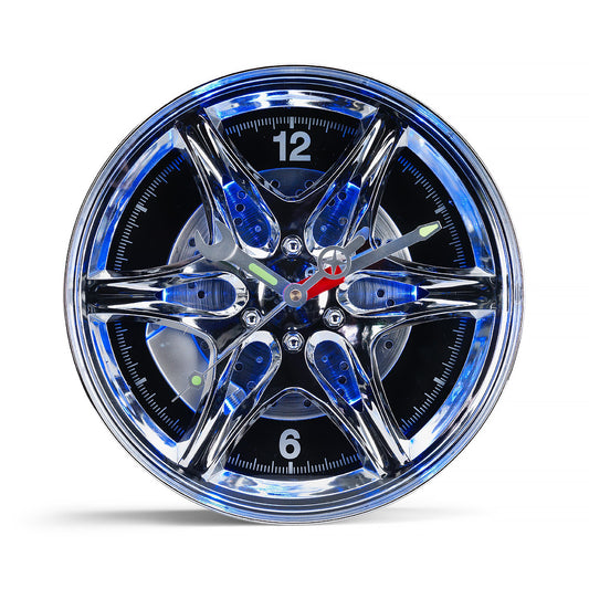 The Source Led Wheel Rim Clock- Φωτιζόμενο Ρολόι Τοίχου Σε Σχήμα Τροχού – Θήκη για κινητό από το PhoneBazaar.gr