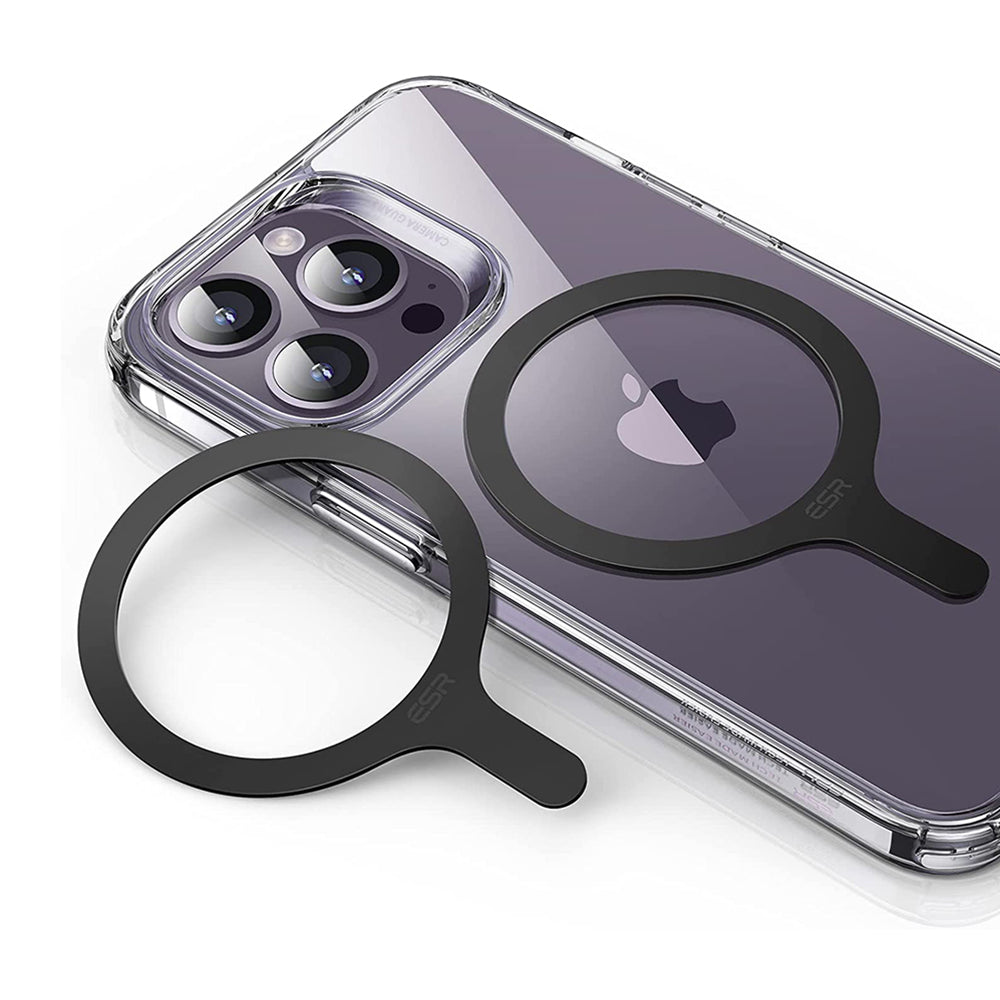 ESR - Adapter HaloLock (2 pack) - Compatible with MagSafe Wireless Charging, Universal Phone Ring for Samsung, iPhone - Black