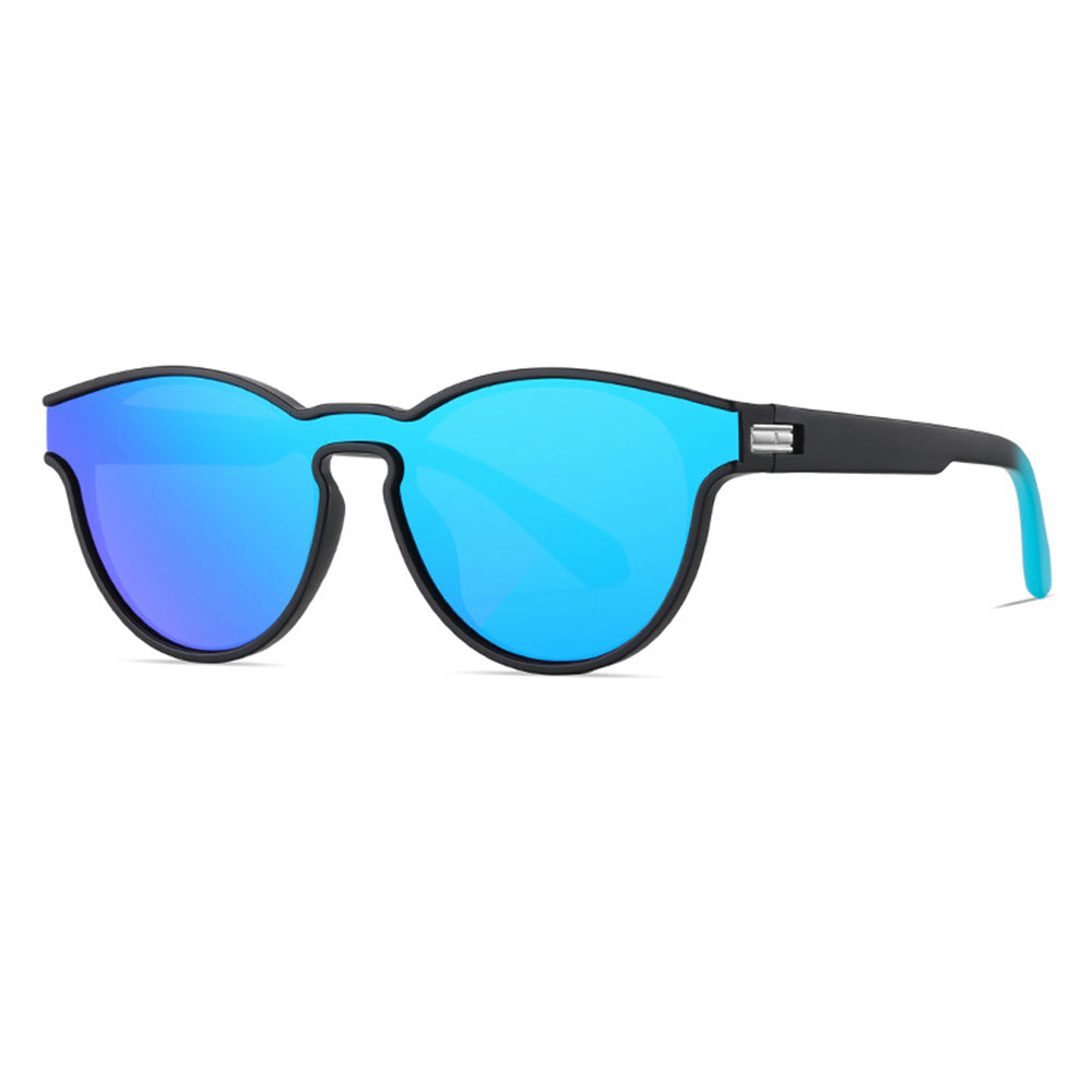 Techsuit - Μόδα > Αξεσουάρ > Γυαλιά Ηλίου Polarised TR90 (TR7545) - UV Protection - Matte Black / Blue Green