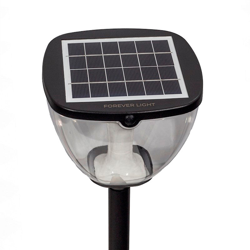 Forever Light Solar LED Lamp SUNARI FLS-98 MODERN Post 3000K+6000K 2200mAh - Φωτιστικό LED Εξωτερικού Χώρου σε Μαύρο χρώμα