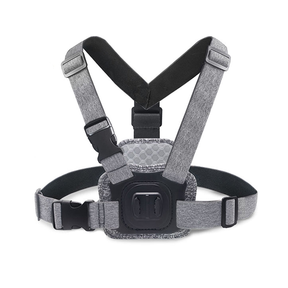 Techsuit - Camera Holder (JX-002) - for GoPro with Magnetic Base, Chest Wear - Gray