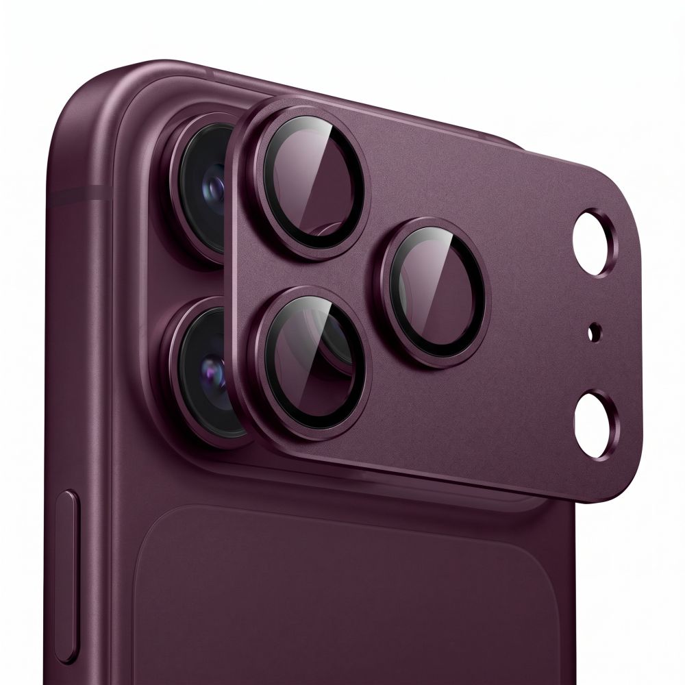 Tech-Protect Camfull Fit+ Προστατευτικό Κάμερας για iPhone 17 Pro - iPhone 18 Pro - Burgundy