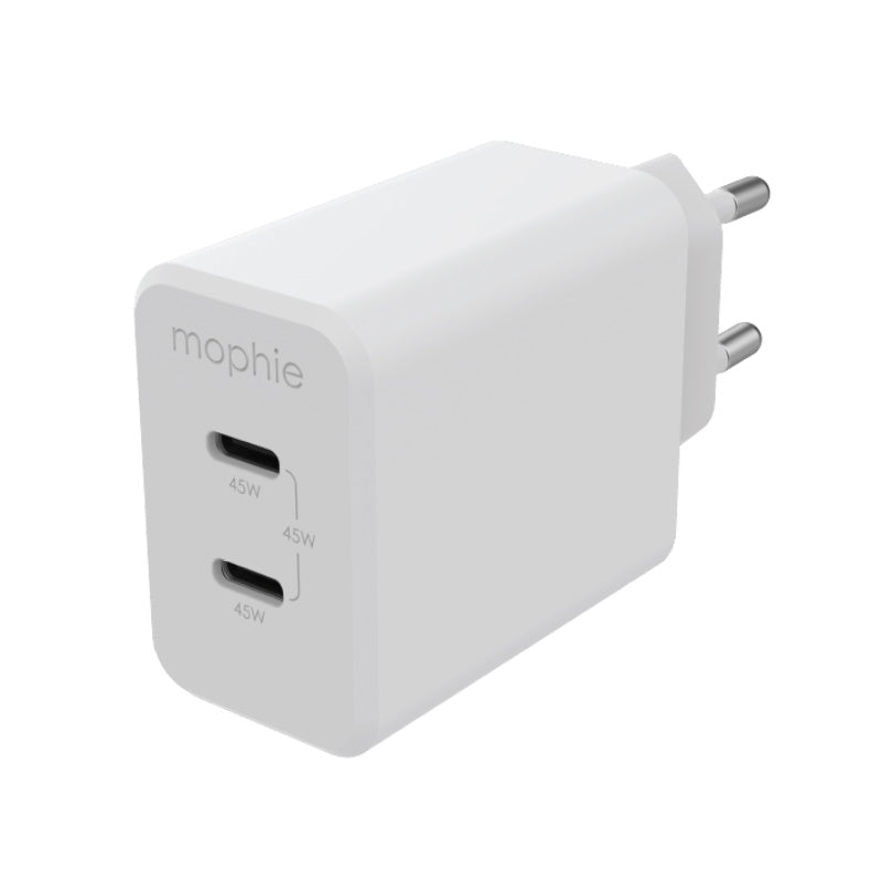 Mophie Speedport 45W 2Xusb-C Gan Fast Wall Charger Οικιακός Φορτιστής Ταχείας Φόρτισης Ισχύος 45W (Λευκός) (409909299) – Θήκη για κινητό από το PhoneBazaar.gr