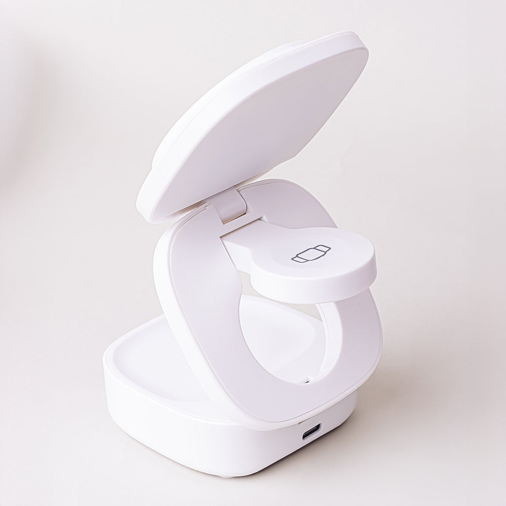 Maxlife MXWC-06 magnetic wireless charger 15W - Μαγνητικός ασύρματος φορτιστής 3 σε 1 μέγιστης ισχύος 15W σε λευκό χρώμα