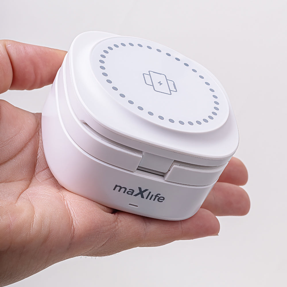 Maxlife MXWC-06 magnetic wireless charger 15W - Μαγνητικός ασύρματος φορτιστής 3 σε 1 μέγιστης ισχύος 15W σε λευκό χρώμα