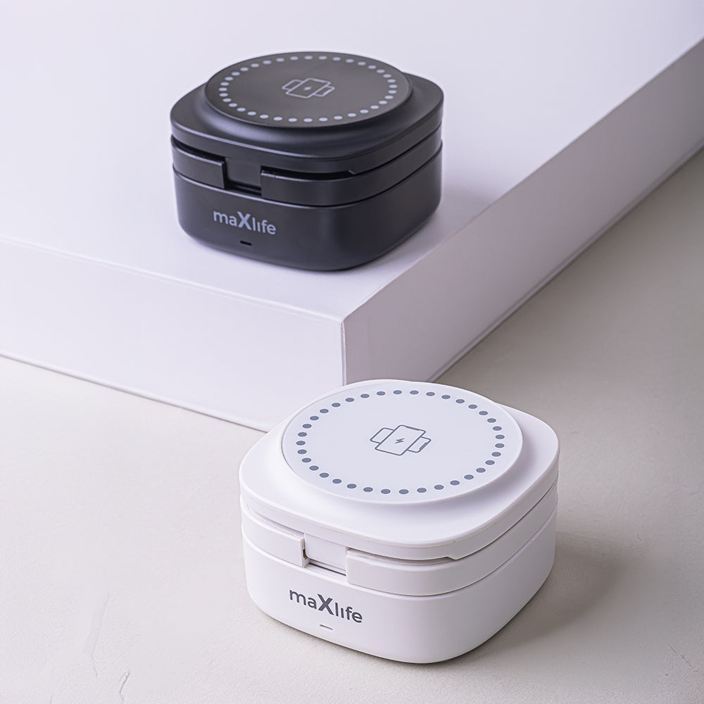 Maxlife MXWC-06 magnetic wireless charger 15W - Μαγνητικός ασύρματος φορτιστής 3 σε 1 μέγιστης ισχύος 15W σε λευκό χρώμα