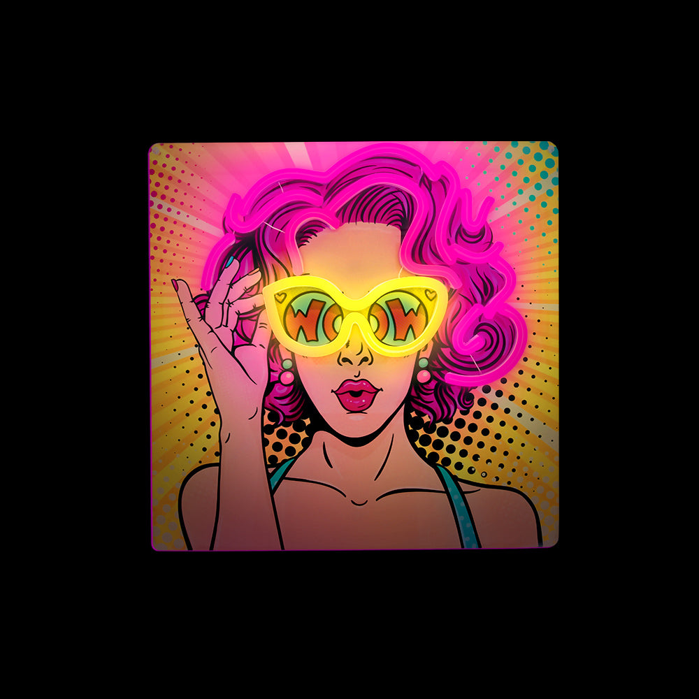 Forever Light Art LED Power Woman yellow-purple - Διακοσμητικό Φωτιστικό Neon σε Κιτρινο - Μωβ χρώμα