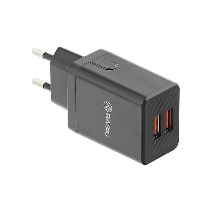 Tellur Dual Usb Wall Charger 2.4A Φορτιστής Δύο Θυρών (2Xusb), Σε Μαύρο Χρώμα – Θήκη για κινητό από το PhoneBazaar.gr