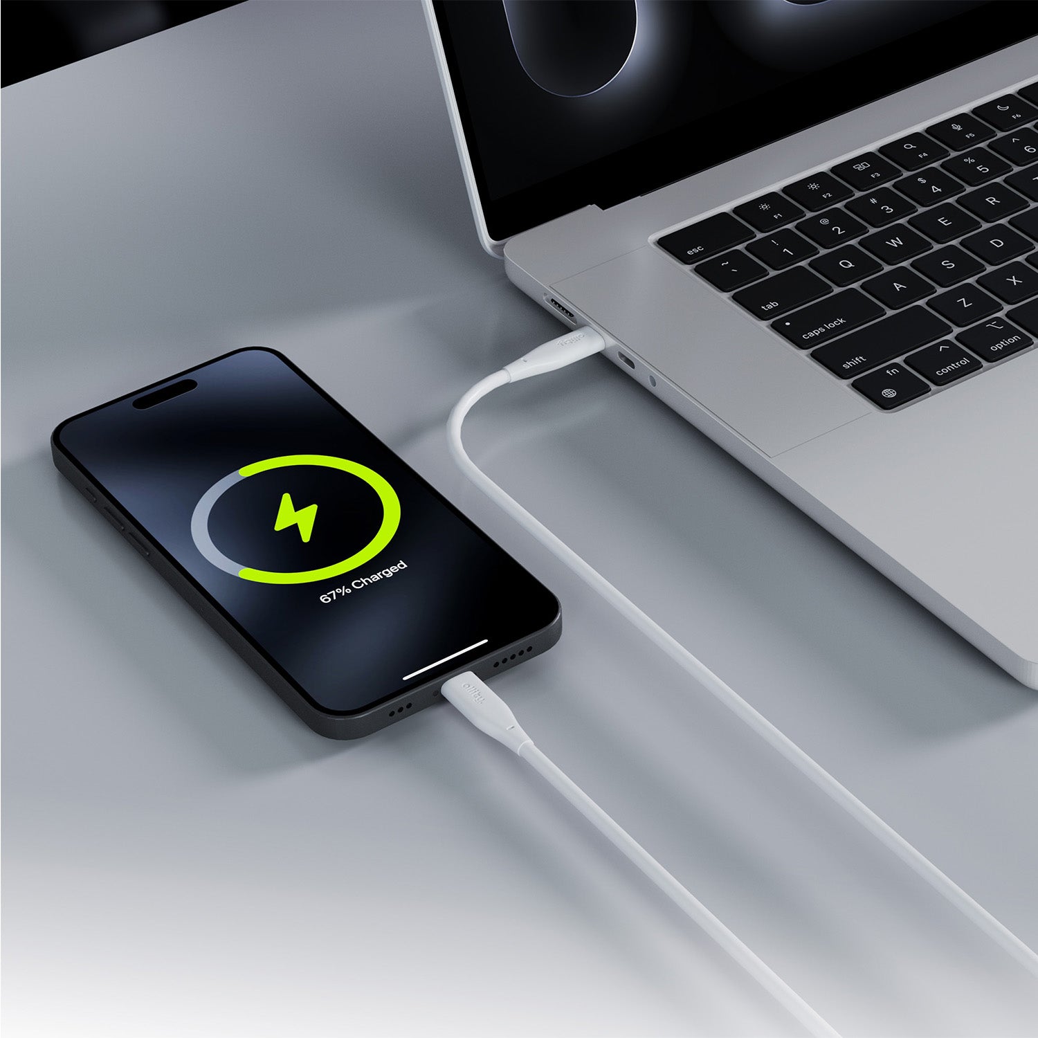 Καλώδιο Allity AUC-02 USB-c - lightning 1,0 m 27W λευκό