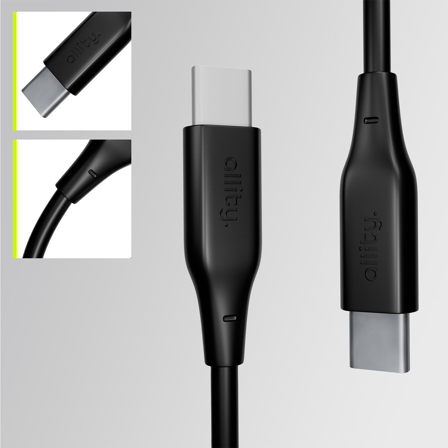 Καλώδιο Allity AUC-02 USB-c - USB-c 1,0 m 100W μαύρο