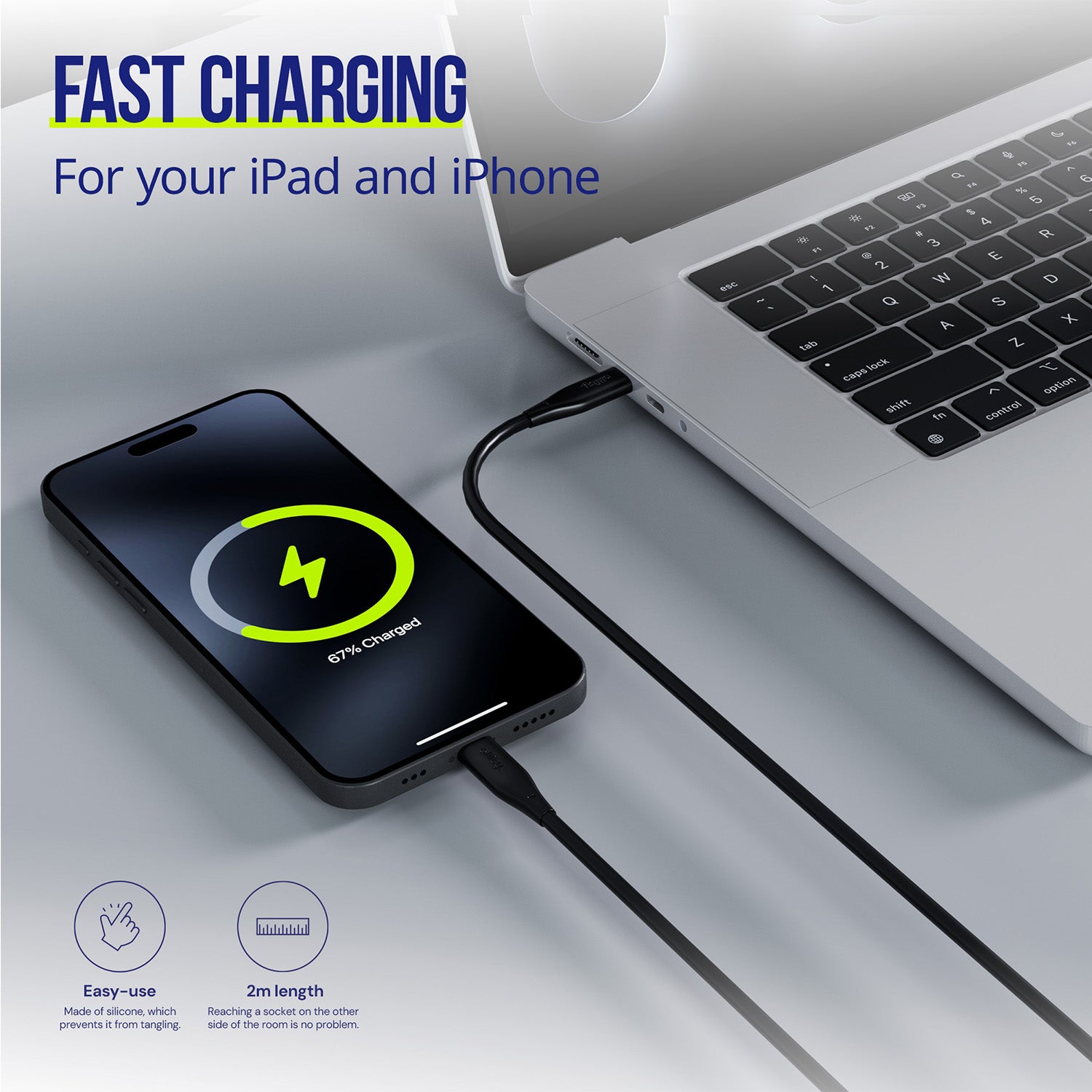 Καλώδιο Allity AUC-02 USB-c - USB-c 2,0 m 100W μαύρο