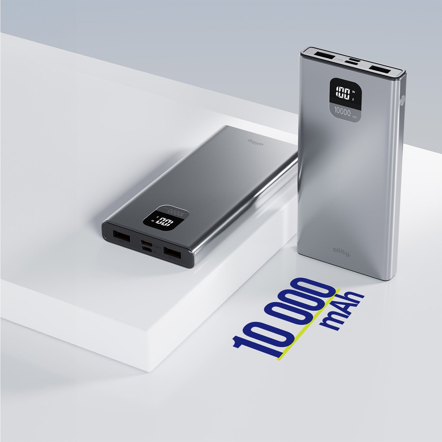 PowerBank Allity APB-100 PD QC 22,5W 10.000 mAh γκρι