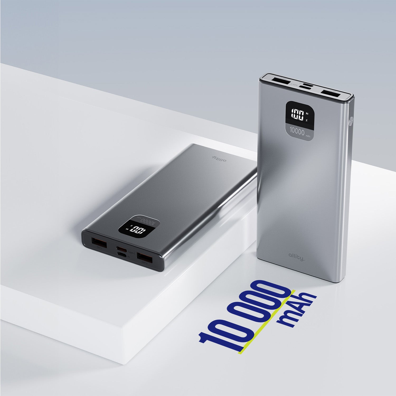 PowerBank Allity APB-100 PD QC 22,5W 10.000 mAh γκρι