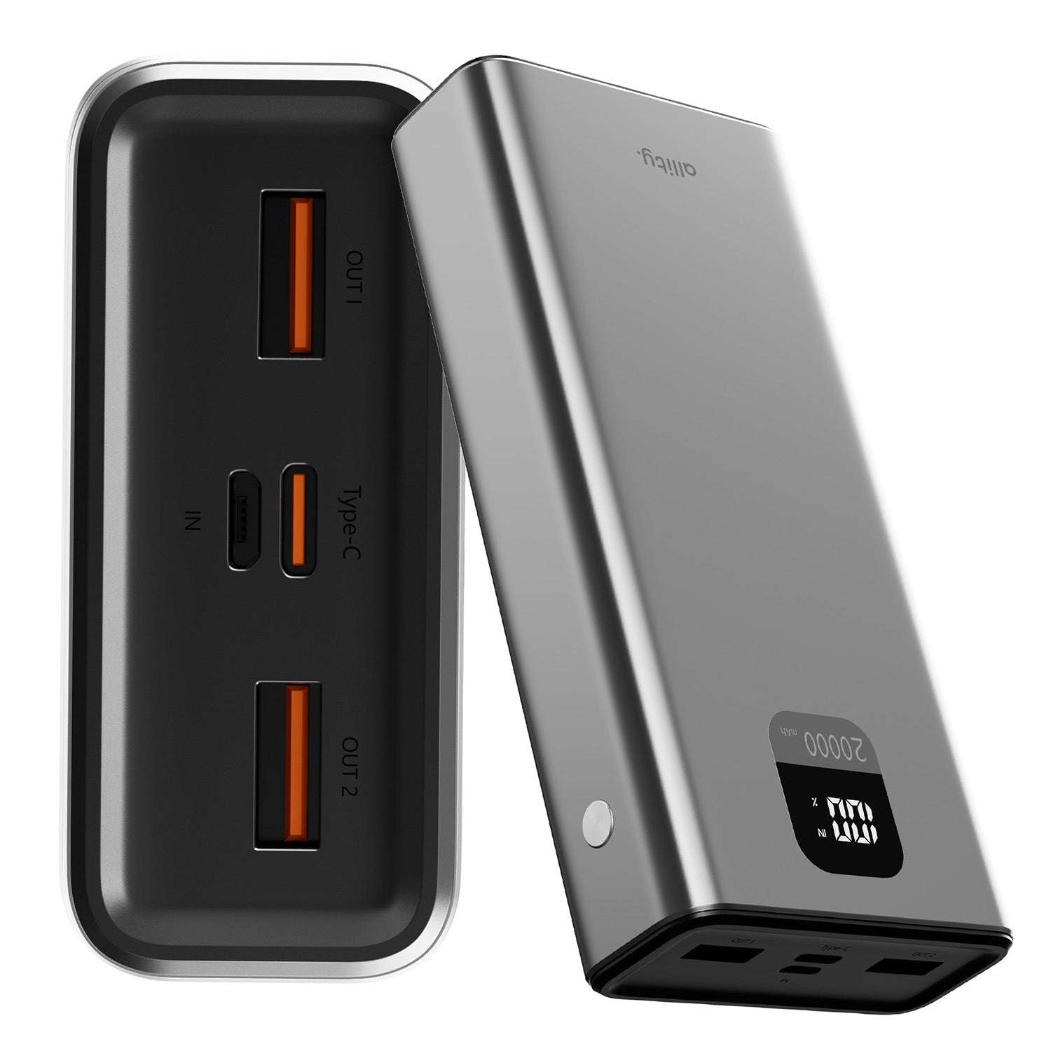 Power bank Allity APB-100 PD QC 22,5W 20.000 mAh γκρι