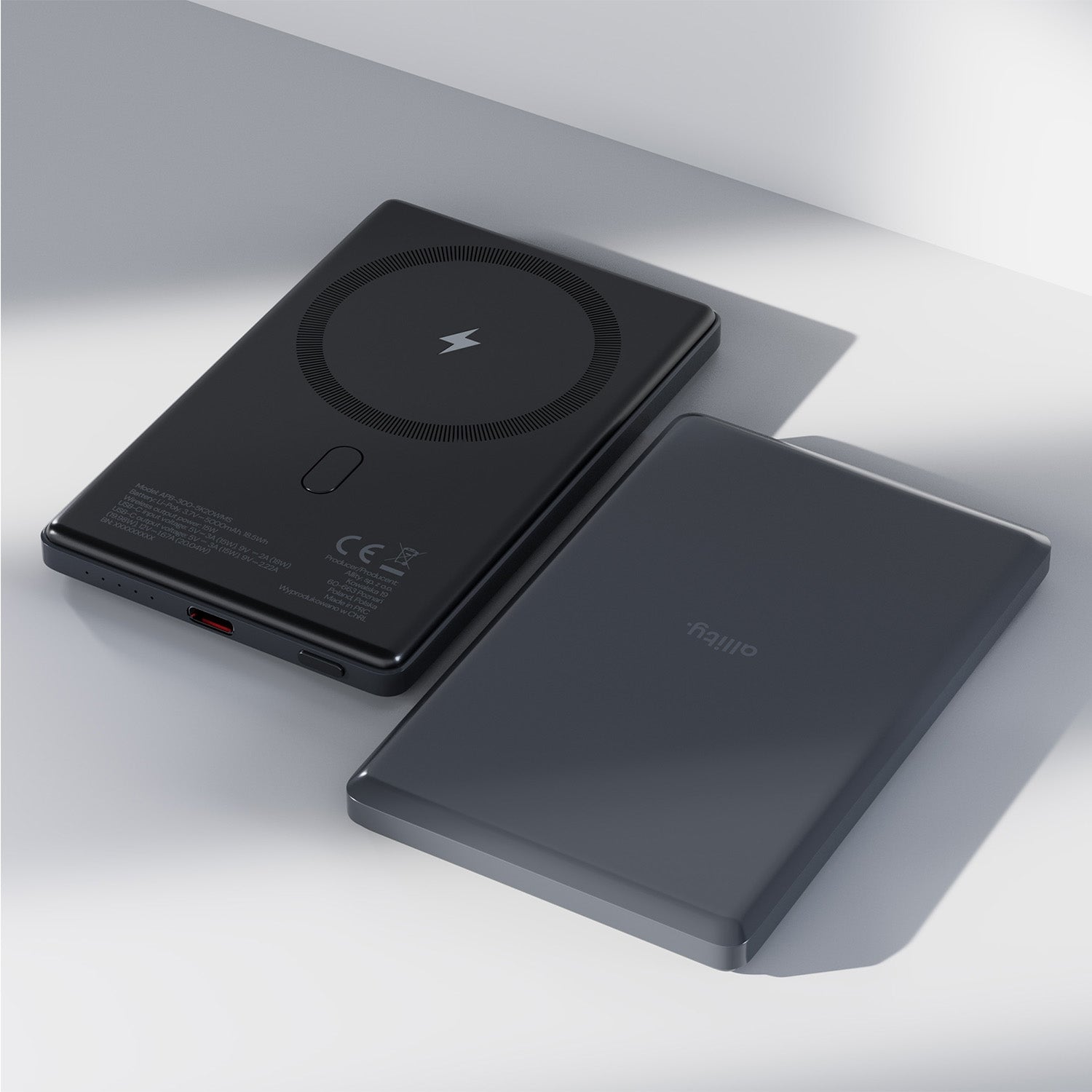 Allity ασύρματο power bank APB-300 PD QC 20W 5000 mAh μαγνητικό γκρι