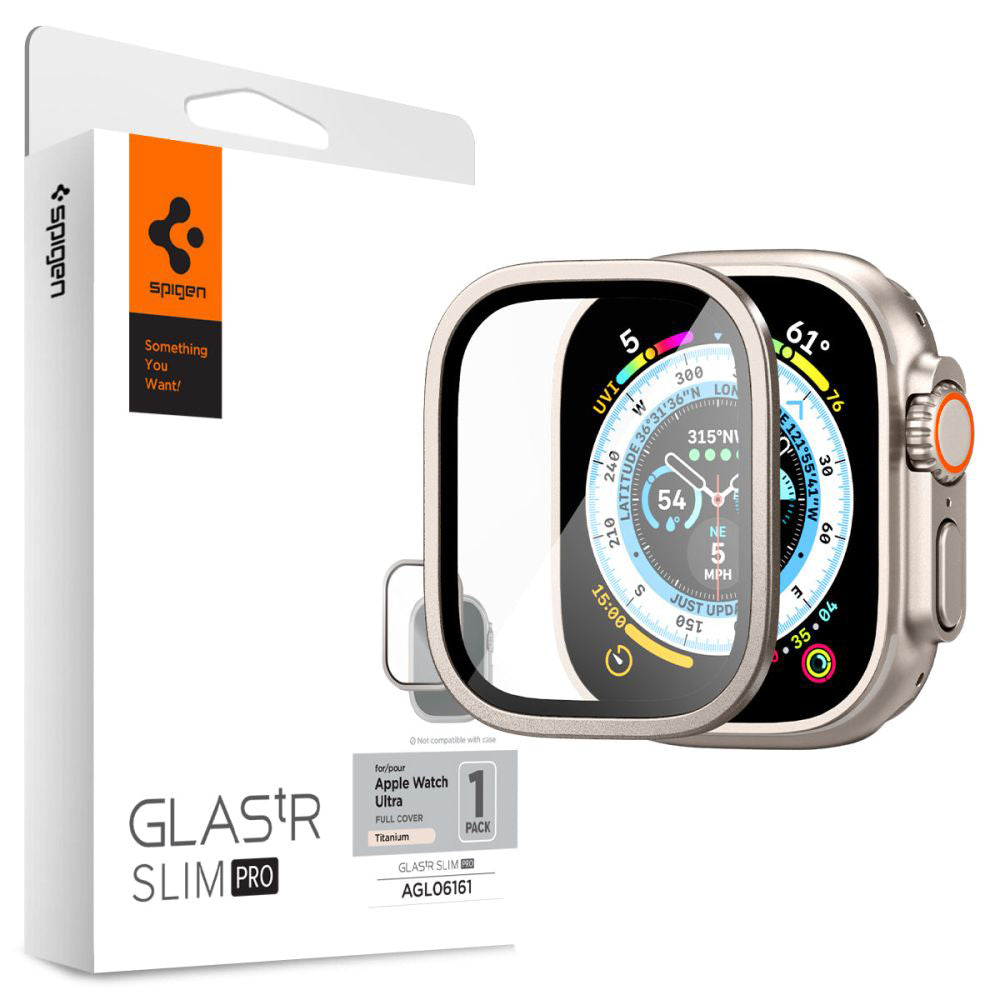 Spigen - Glas.tR Slim Pro - Apple Watch Ultra / Ultra 2 / Ultra 3 - Titanium