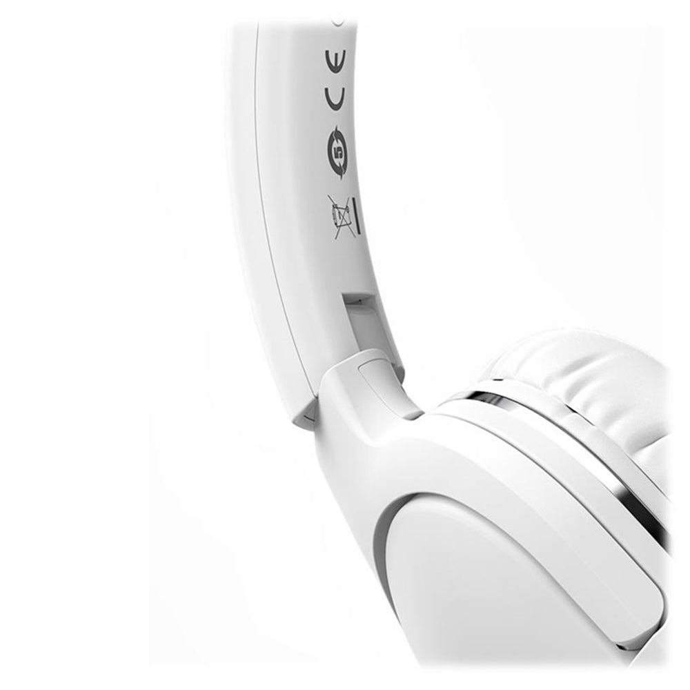 Baseus - Wireless Headphones Encok D02 Pro (NGTD010302) - Over Ear Design, Noise Reduction, Bluetooth V5.3 - White