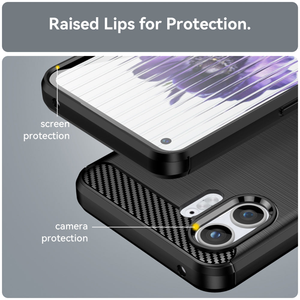 Techsuit - Carbon Silicone - Nothing Phone (2) - Black