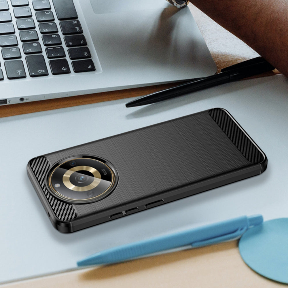 Techsuit - Carbon Silicone - Realme 11 - Black