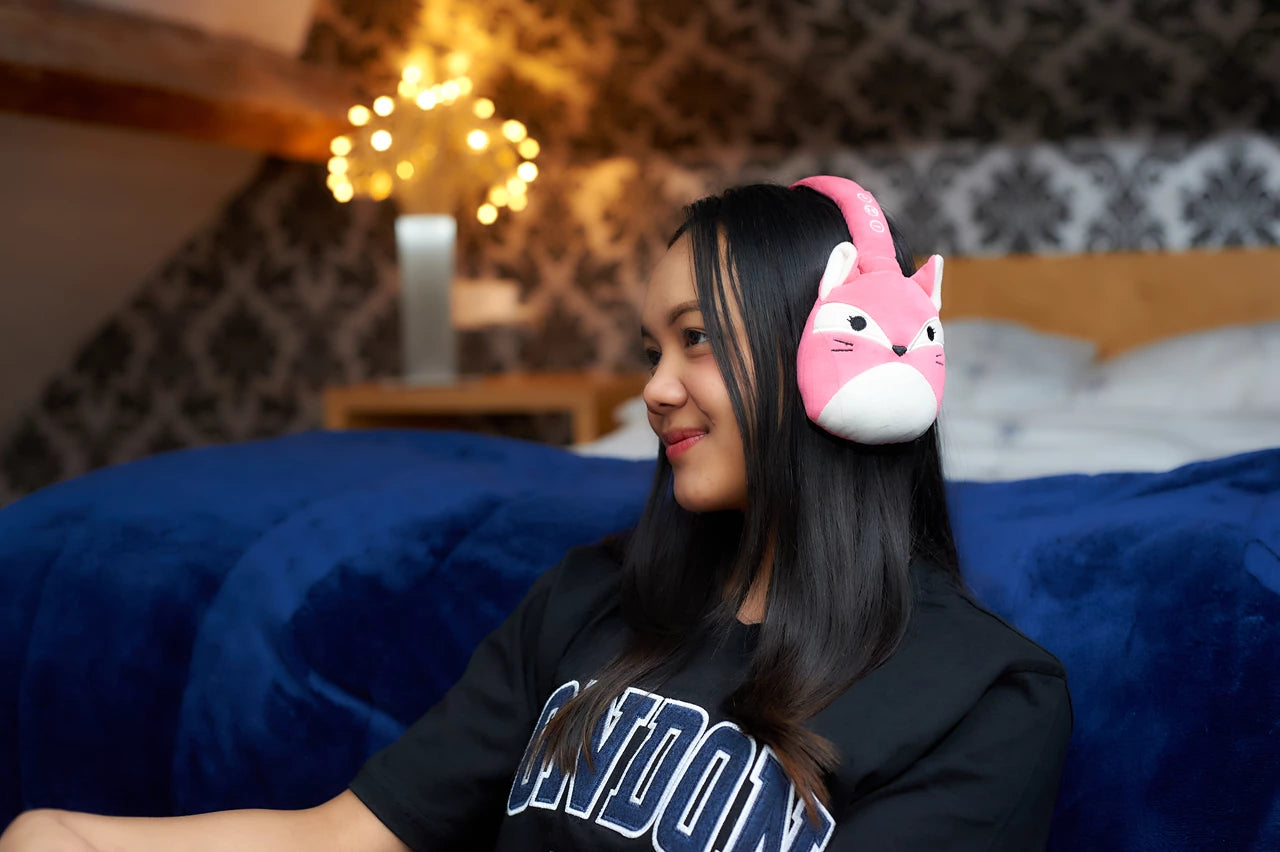 Lazerbuilt Squishmallows Fifi the Fox – Λούτρινα Ασύρματα Παιδικά Ακουστικά με Μικρόφωνο