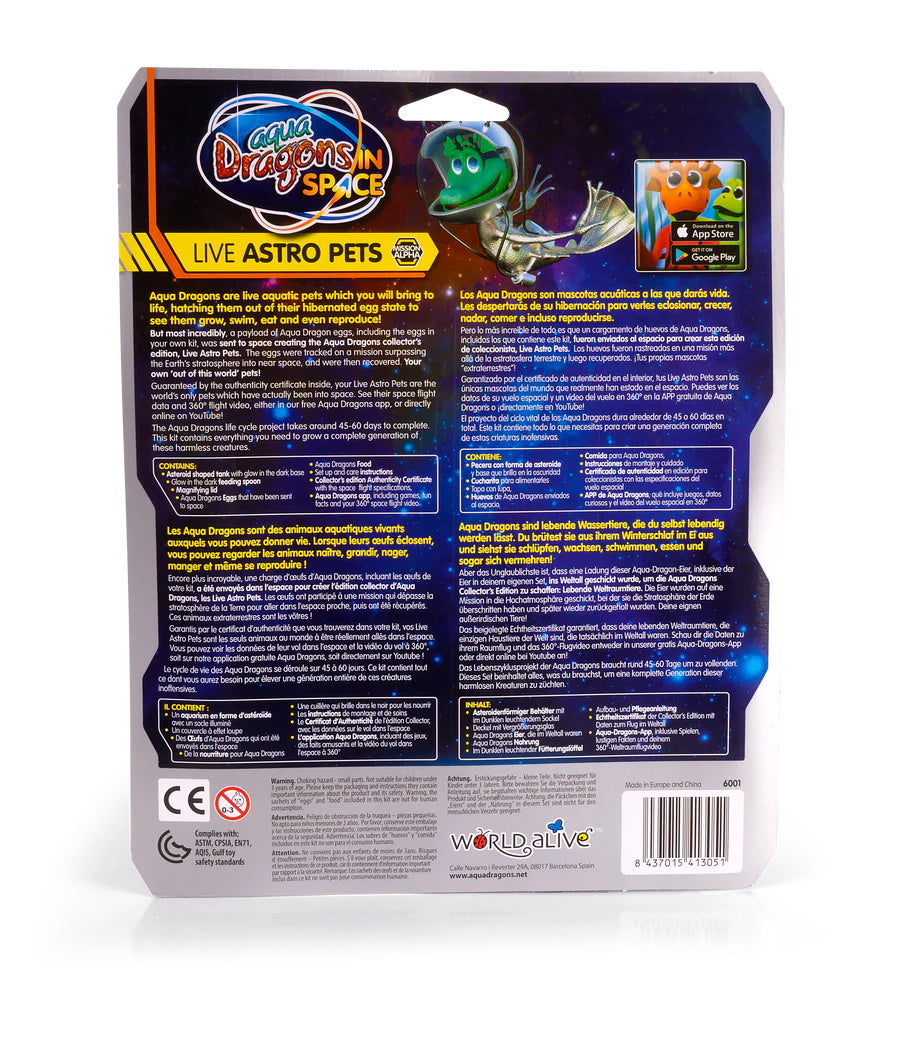 Aqua Dragons Live Astro Pets Ενυδρείο σε σχήμα αστεροειδούς - Basic Kit (6001) κατάλληλο για παιδιά 6 ετών και άνω