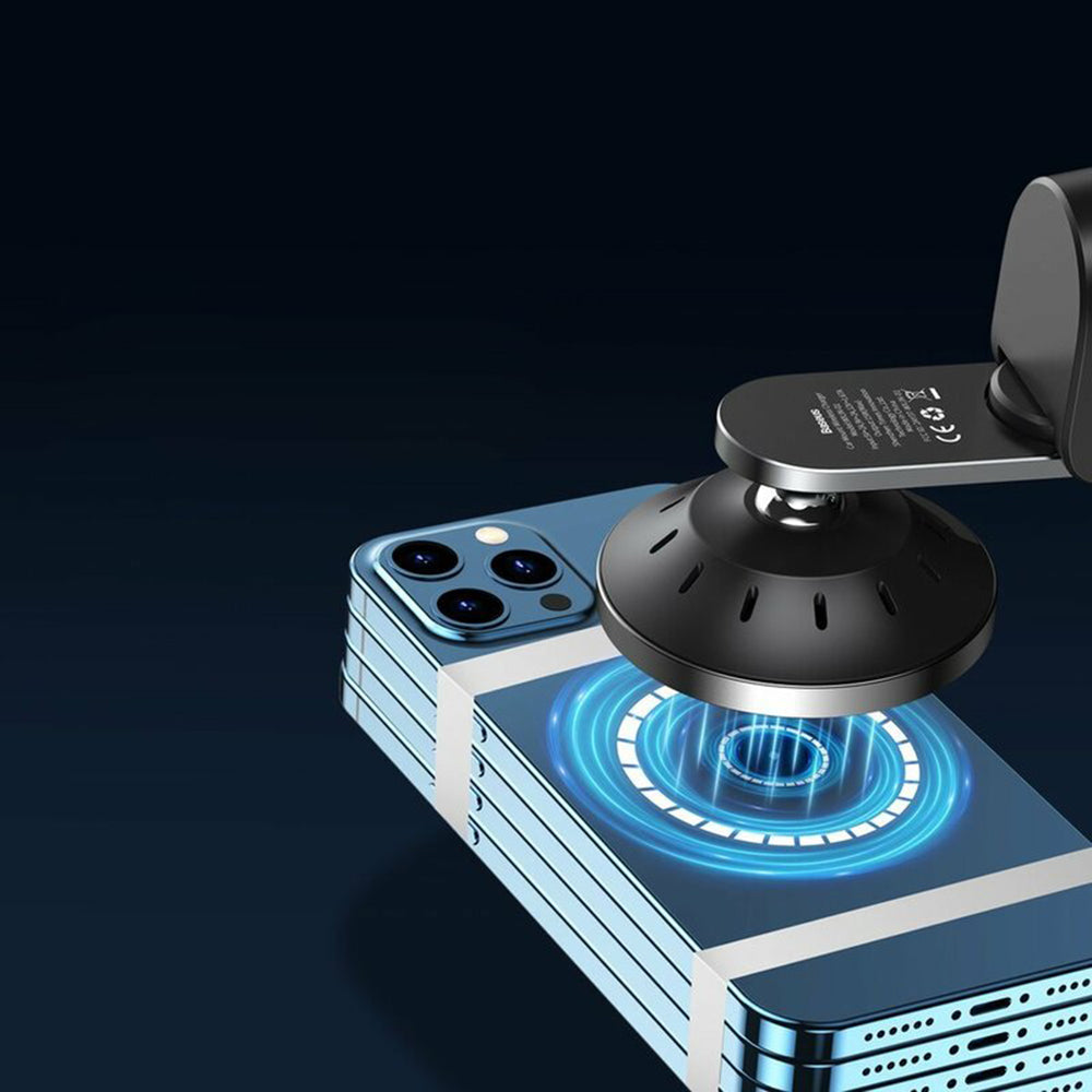 Baseus - Car Holder with Wireless Charging Big Energy (WXJN-01) - for Dashboard, Air Vent, 15W - Black