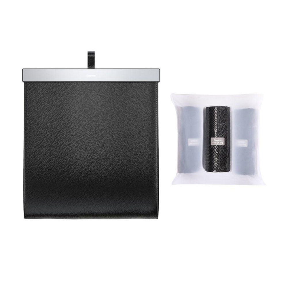 Baseus - Trash Can (CRLJD-A01) - Large Capacity, for Back Seat, with 90 Garbage Bags - Black