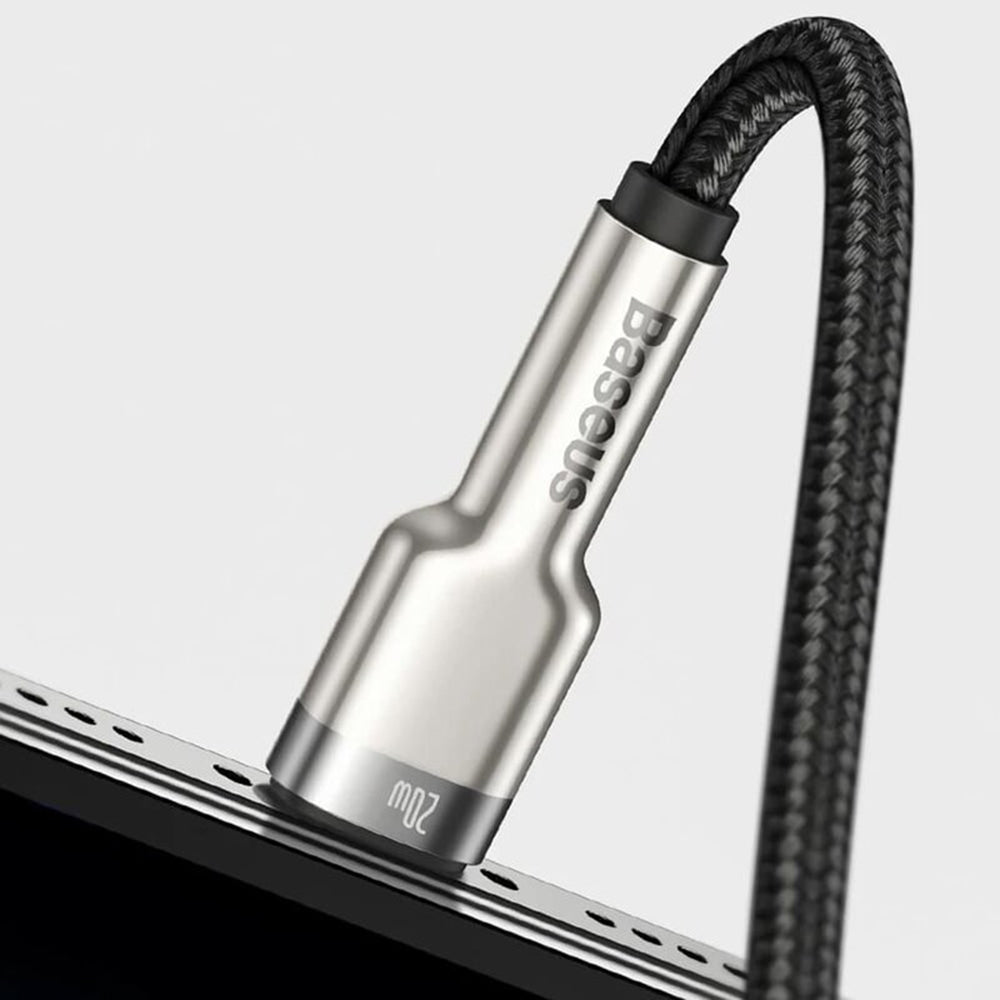 Baseus - Data Cable Cafule Series Metal (CALJK-A01) - USB to Lightning, 2.4A, 480Mbps, 1m - Black