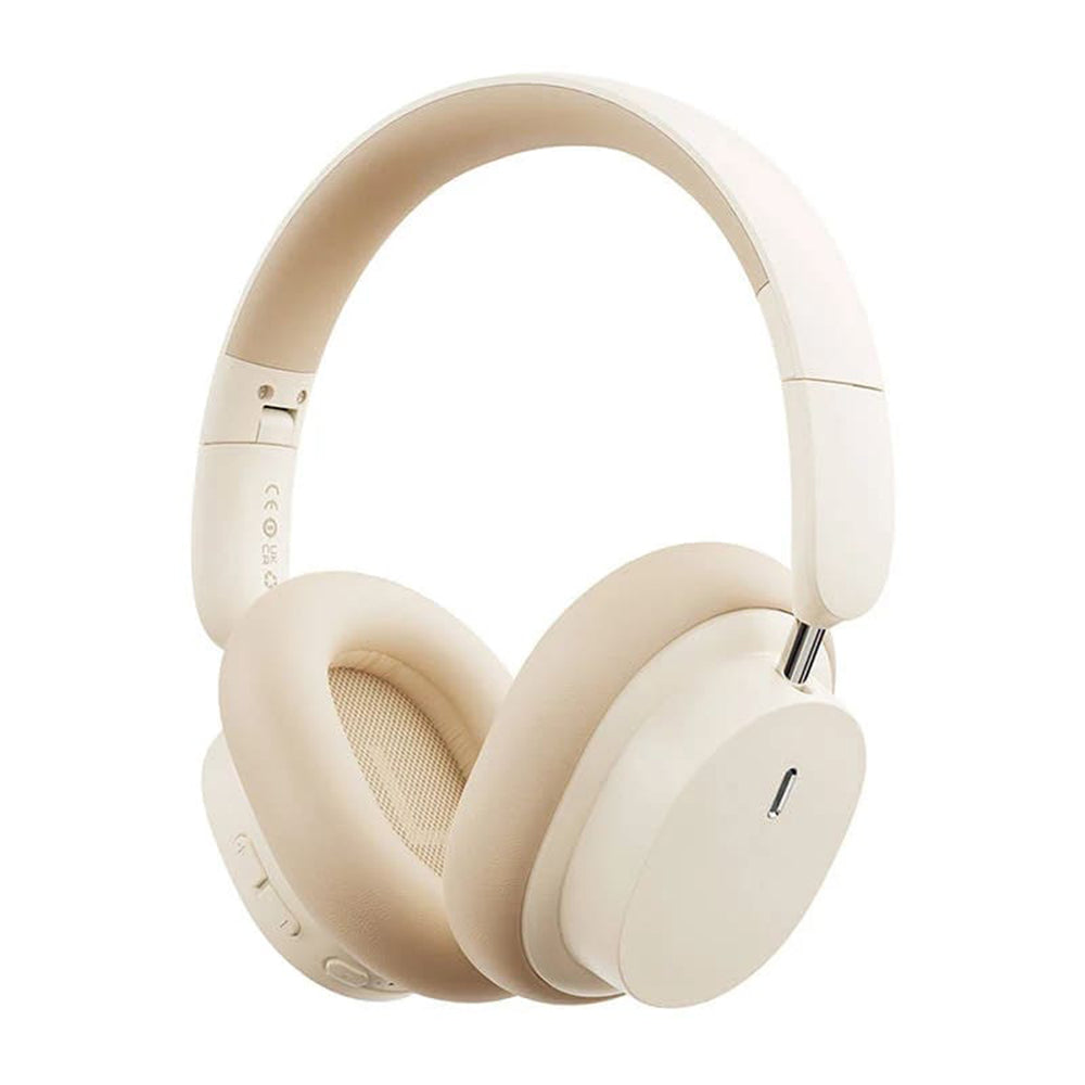 Baseus - Wireless Headphones Bowie D05 (NGTD020202) - Bluetooth 5.3, ENC Noise Cancelling for HDÂ Calls - Creamy White