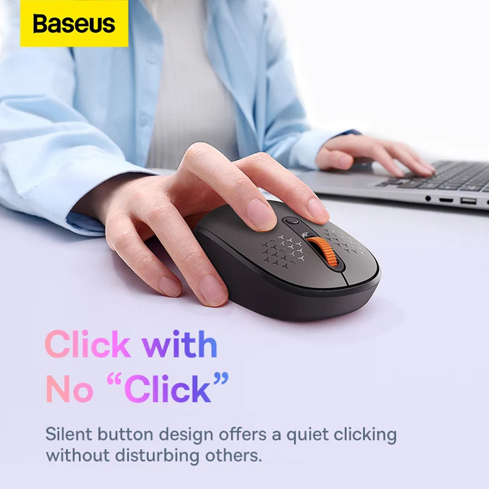 Baseus - Wireless Mouse Tri-Mode F01B (B01055503413-00) - Bluetooth 5.0, 2.4G, 1600 DPI - Baby Pink