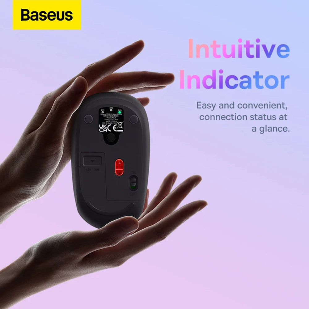 Baseus - Wireless Mouse Tri-Mode F01B (B01055503413-00) - Bluetooth 5.0, 2.4G, 1600 DPI - Baby Pink