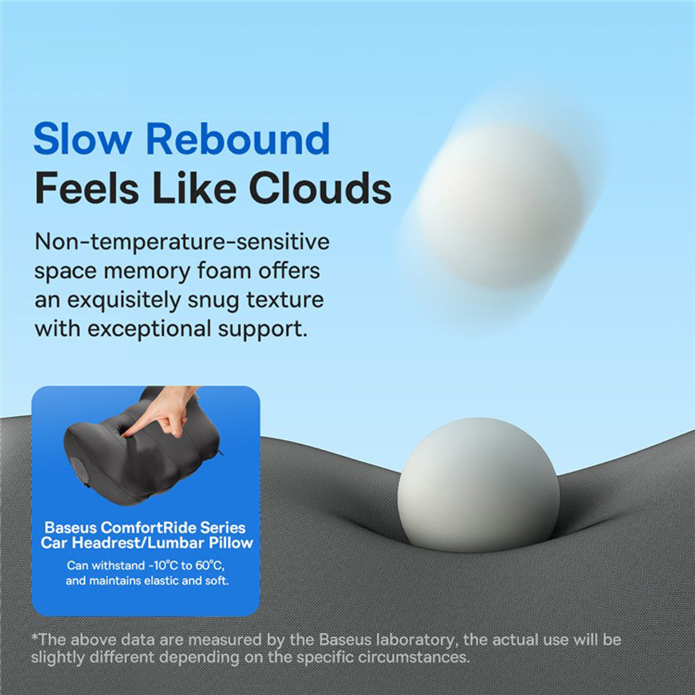 Baseus - Lumbar Pillow Comfort Ride Series (C20036401111-00) - for Car Travelling - Black