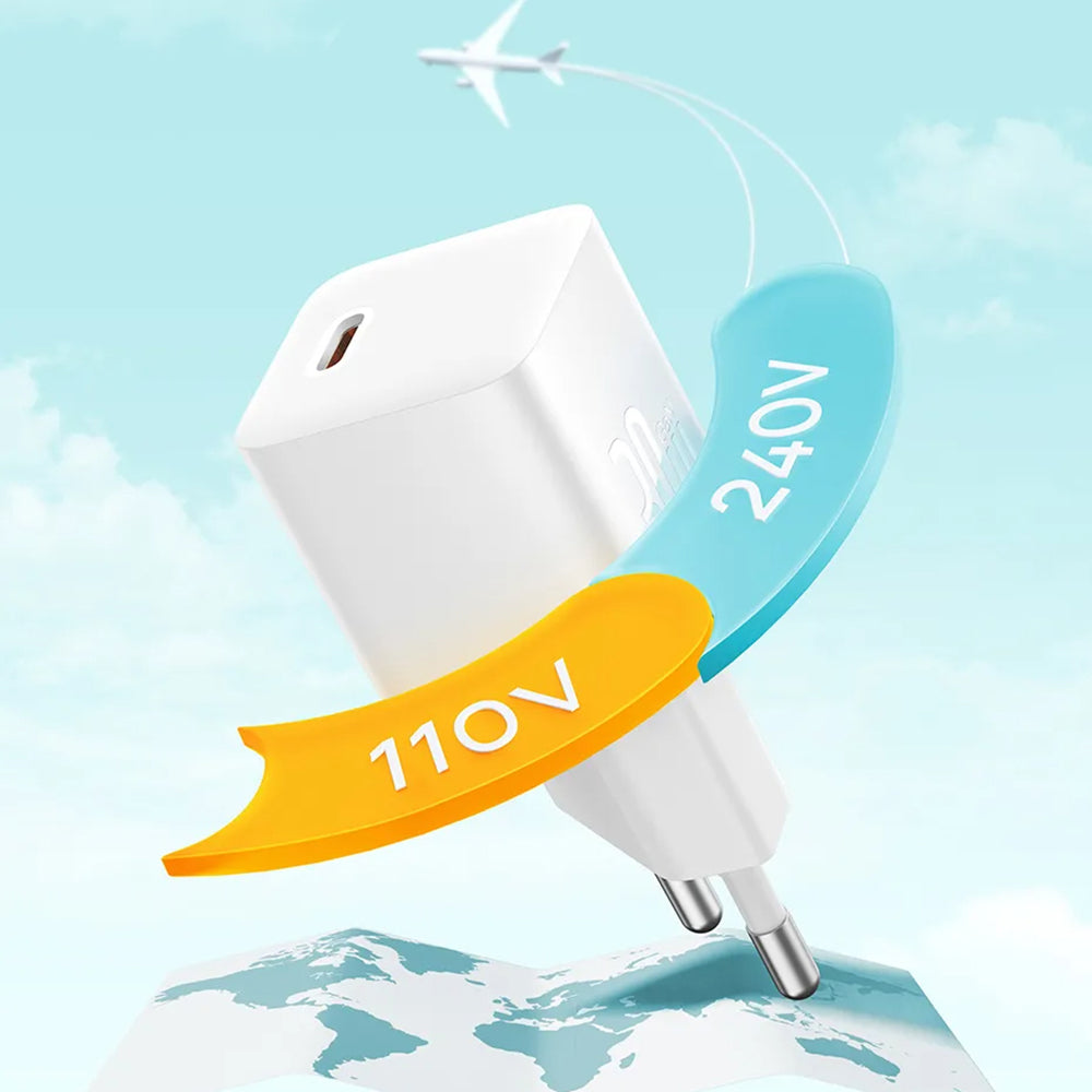 Baseus - Wall Charger (CCGN070603) - GaN, Type-C, Fast Charging, 30W - Blue