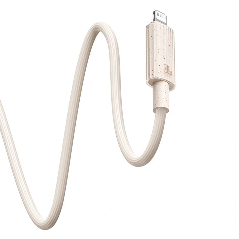 Baseus - Data Cable Habitat Series (P10360201631-01) - Type-C to Lightning, Fast Charging, 20W, 480Mbps, 2m - Natural Green