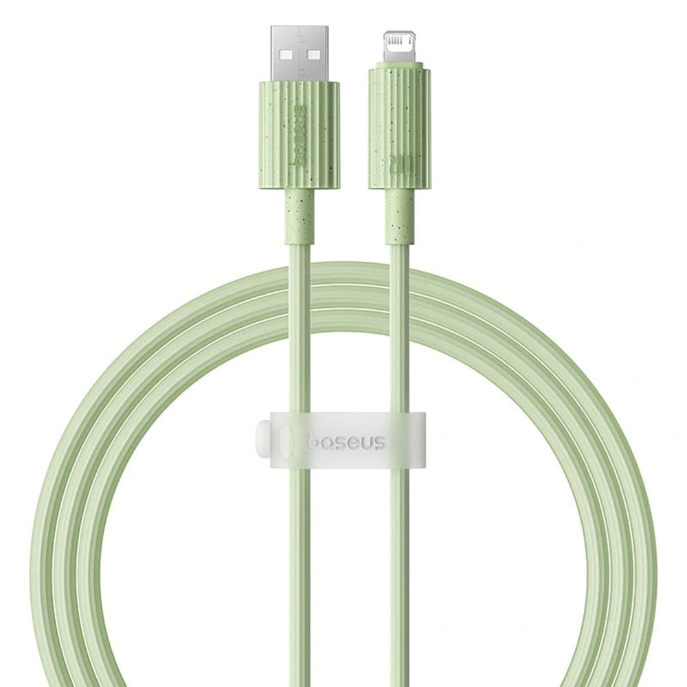 Baseus - Data Cable Habitat Series (P10360200631-01) - USB to Lightning, 480Mbps, 2.4A, 2m - Natural Green