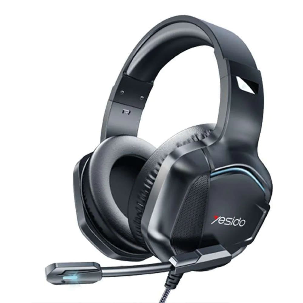 Yesido - Wired Headphones (EK01) - for Gaming, Jack 3.5mm, with Microphone, RGB LED Lights - Black