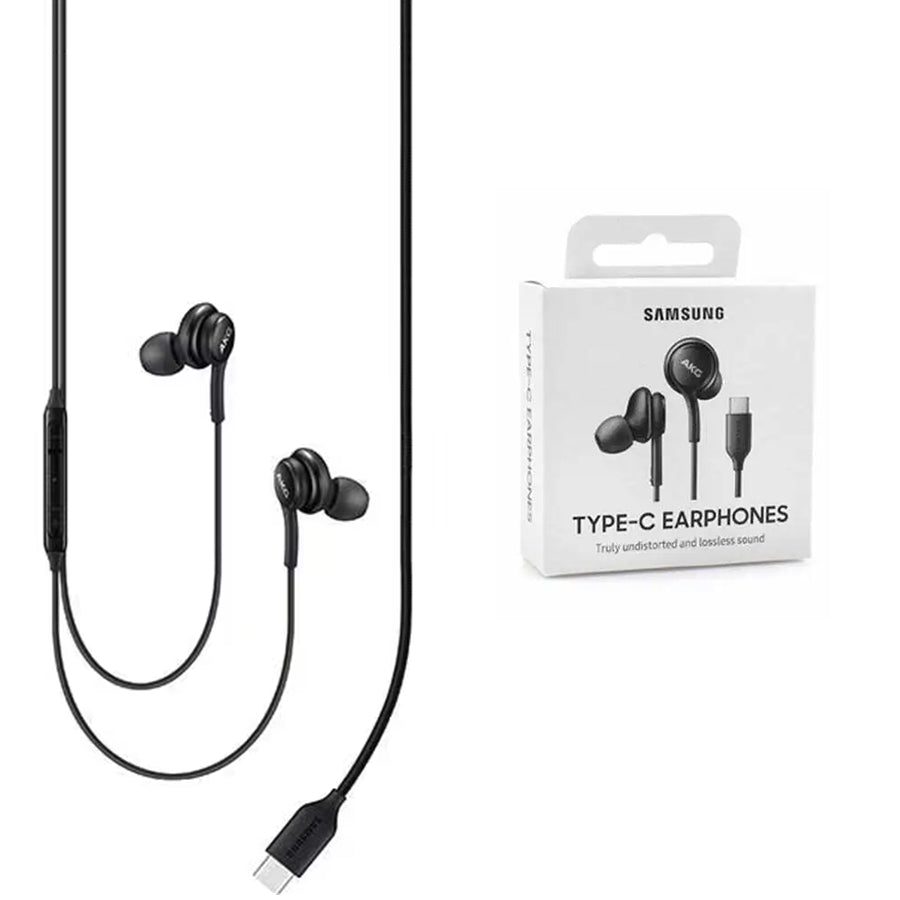 Samsung - Original Stereo Earphones (EO-IC100BBEGEU) - Type-C with Microphone, 1.2m - Black (Blister Packing)