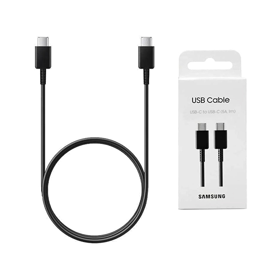 Samsung - Original Data Cable (EP-DN975BBEGWW) - USB-C to Type-C Super Fast Charging 5A, 1m - Black (Blister Packing)