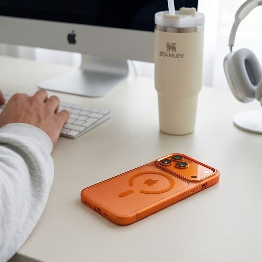 Θήκη Tech-Protect MAGMAT MagSafe CC iPhone 17 PRO MAX / 18 PRO MAX Cosmic Orange/Διάφανο - iPhone 17 Pro Max