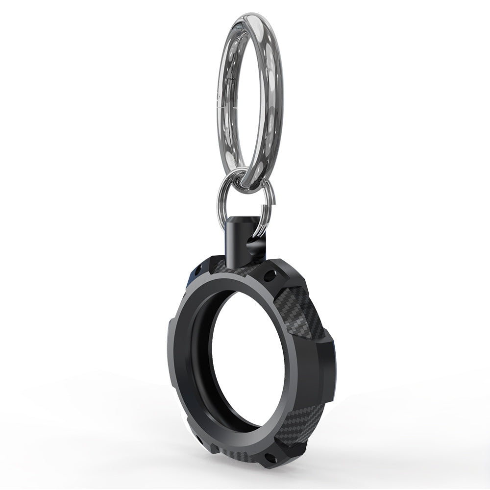 Techsuit - Rugged Armor Pro Secure Holder (RSH1) - Apple AirTag Case, with Metal Ring - Black