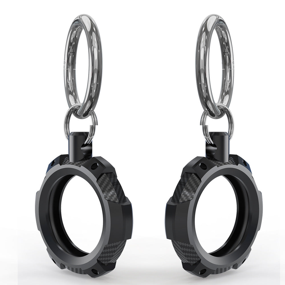 Techsuit - Rugged Armor Pro Secure Holder (RSH1) - Apple AirTag Case, with Metal Ring - Black