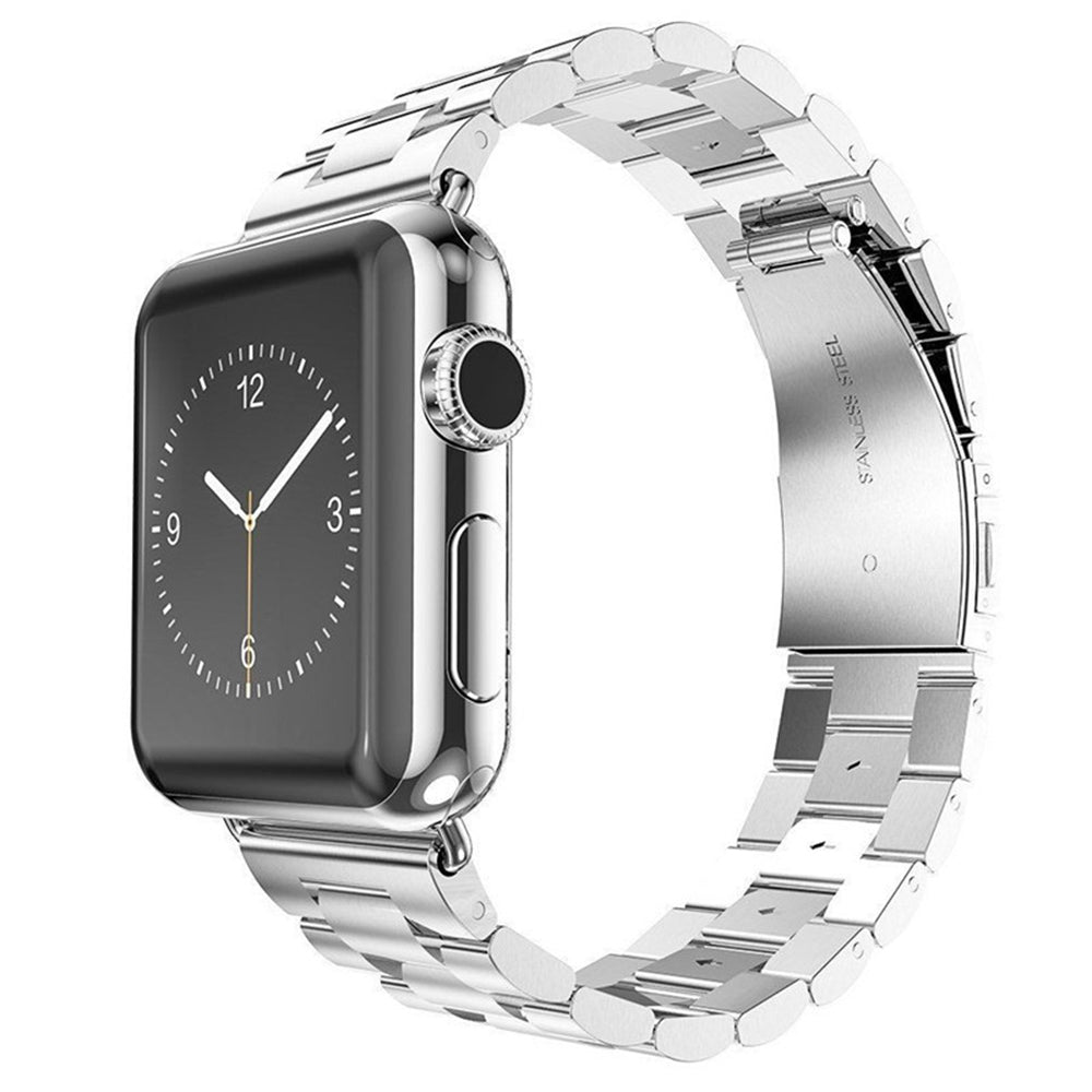 Techsuit - Watchband (W036) - Apple Watch 1/2/3/4/5/6/7/8/9/10/11/SE/SE 2/SE 3/Ultra/Ultra 2/Ultra 3 (42/44/45/46/49mm) - Silver