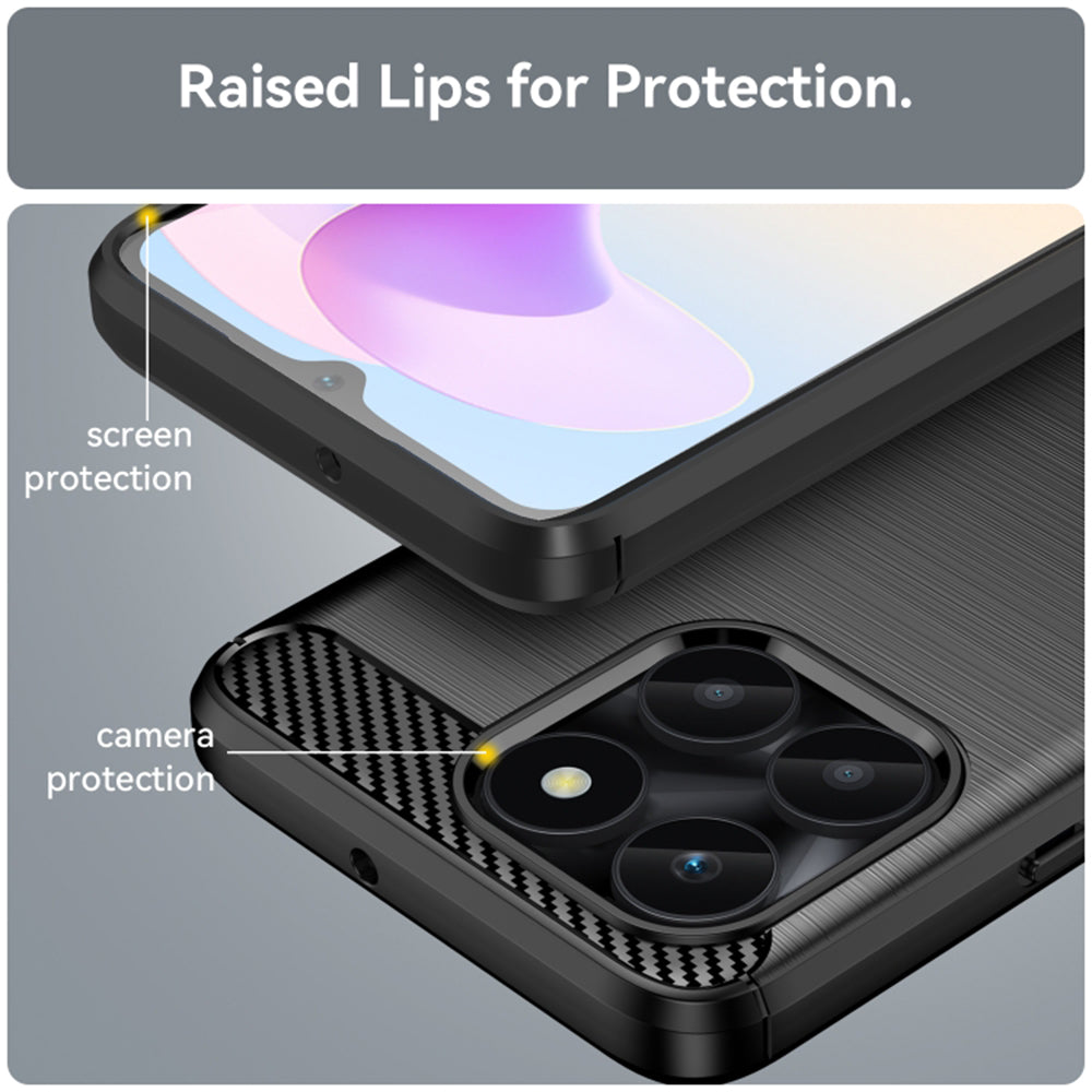 Techsuit - Carbon Silicone - Honor X6a - Black