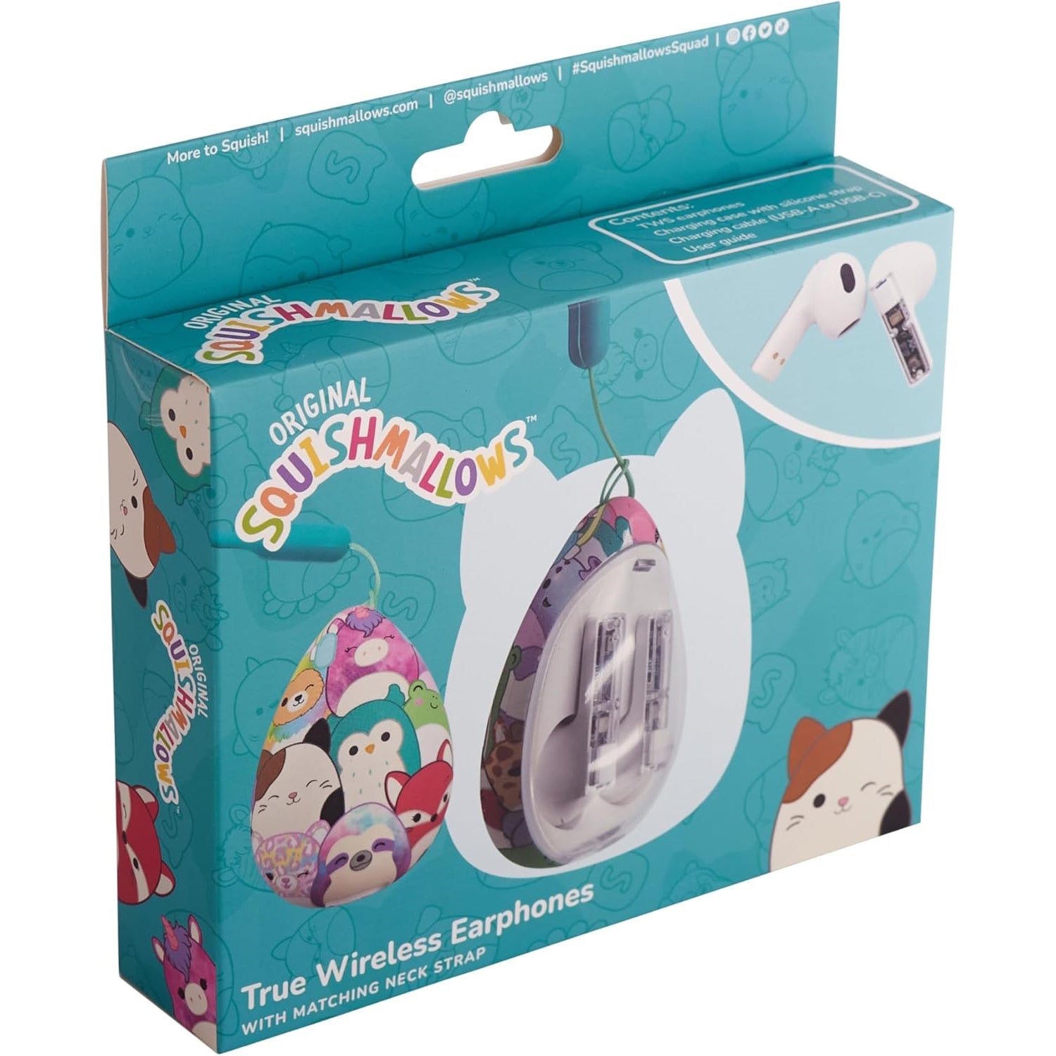Lazerbuilt Squishmallows True Wireless Bluetooth Earphones – Ασύρματα Παιδικά Ακουστικά με Μικρόφωνο