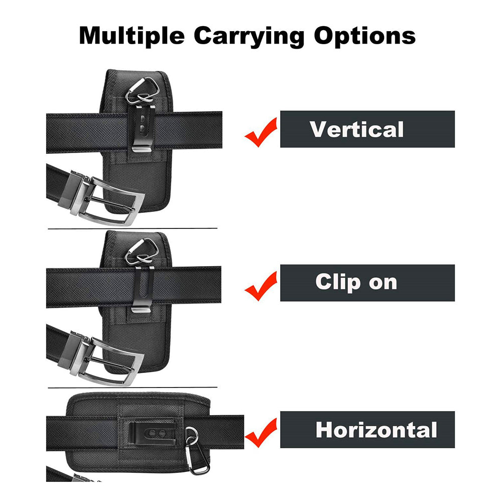 Techsuit - Outdoor Phone Waist Bag (TWB1) - Multifunctional, Bike, Wearable, Belt Hanging, XXL, 17.5x10x2.5cm, 6.8 inch - Black