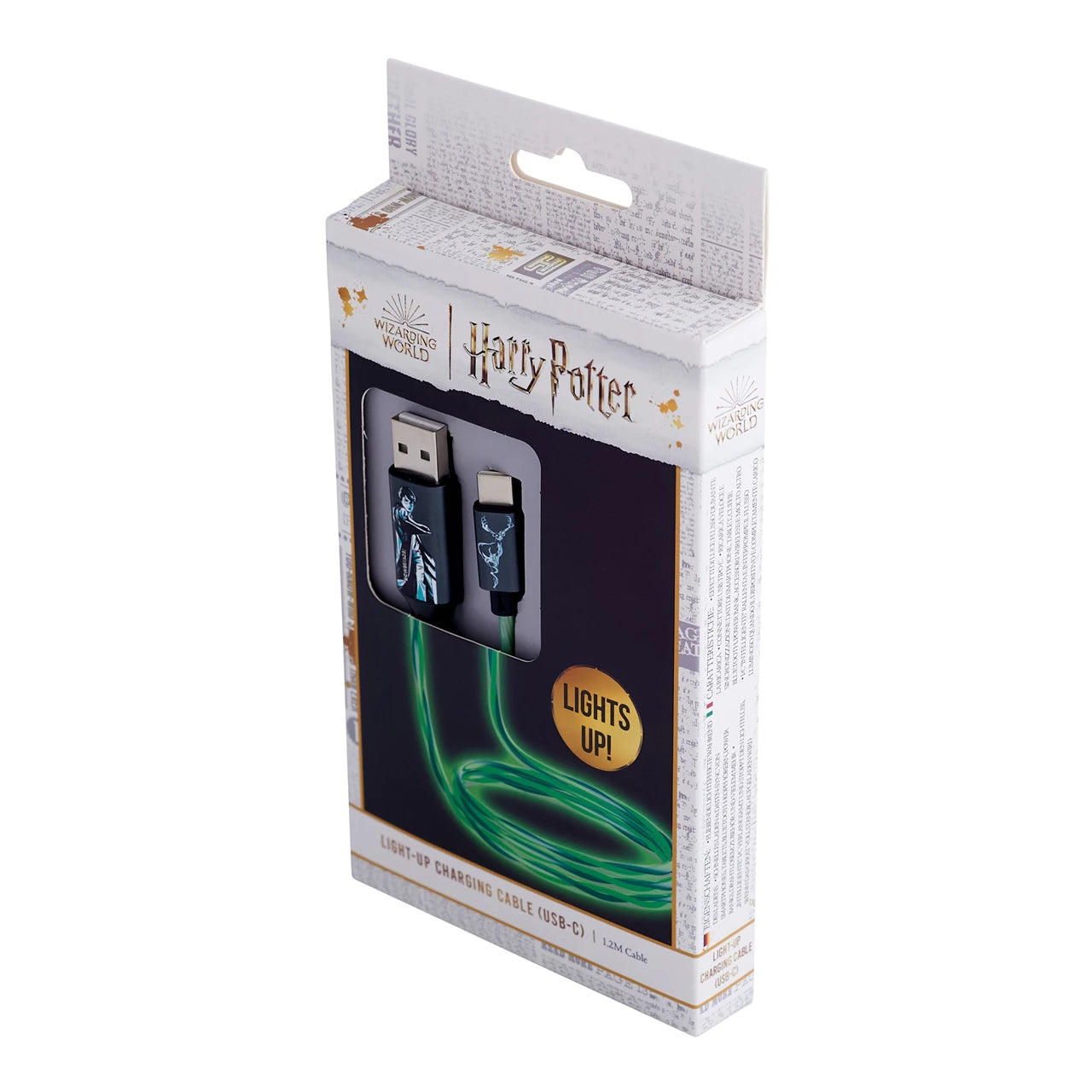 Lazerbuilt Harry Potter Light-Up USB-C Φωτιζόμενο καλώδιο φόρτισης μήκους 1,2 μέτρα (Patronus)
